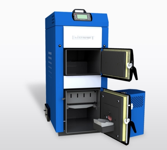 Твердотопливный котел Elektromet EKO-PE Dual 35kW (Бункер 540л)
